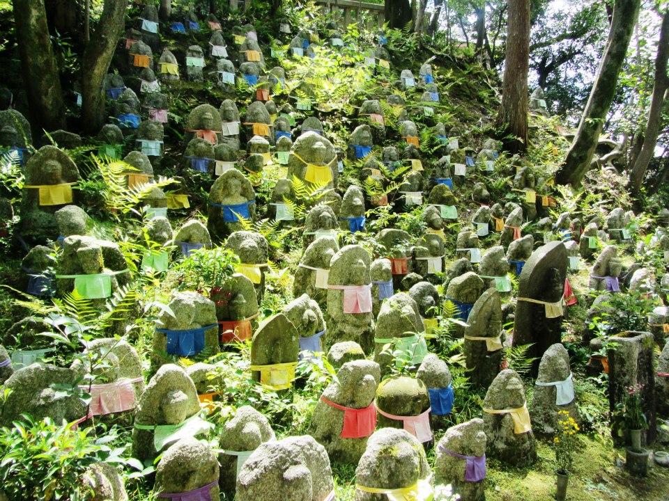 Buddha graveyard in Kyoto, Japan