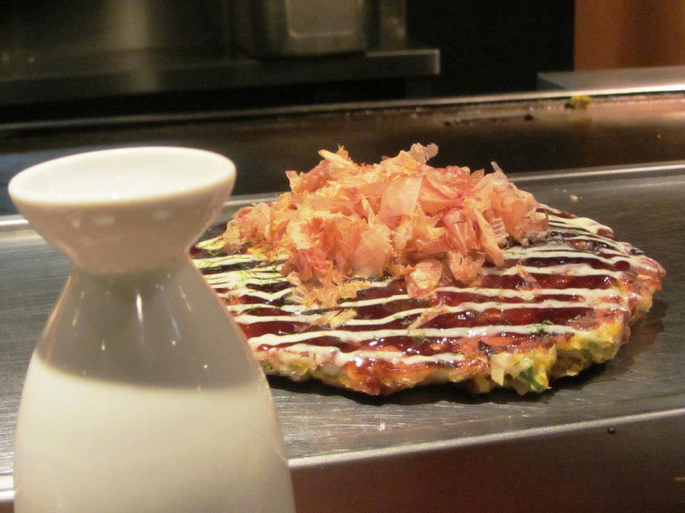 Sake and Okonomiyaki