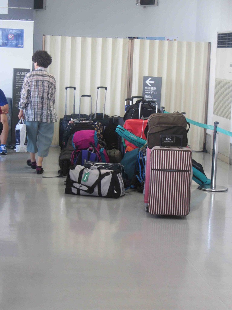 Suitcase lineup at the Panstar terminal - Osaka Suitcase lineup at the Panstar terminal - Osaka