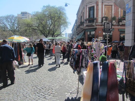 Plaza Dorrego, Sunday, San Telmo, Buenos Aires, Argentina
