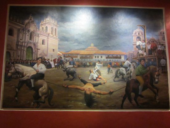 Tupac Amaru II painting, Cusco