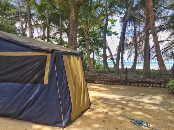 tent on sand 