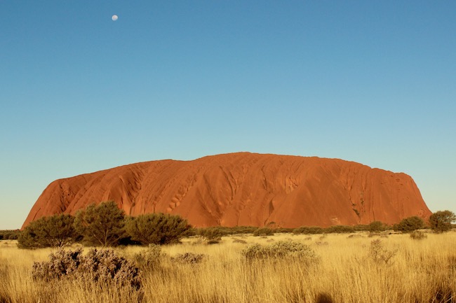 Uluru sunset begins